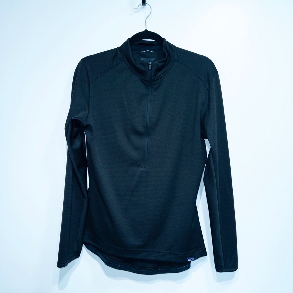 Patagonia Black Capilene Midweight Bike‎ Jersey Top Large